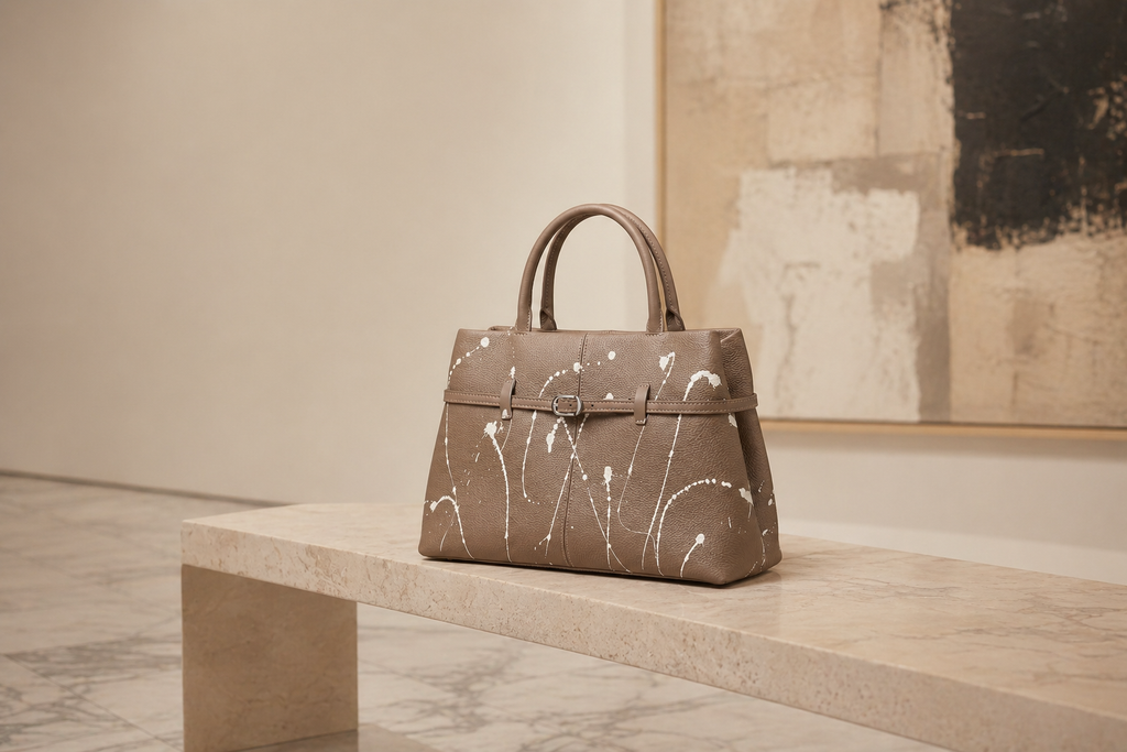 Canvas Studios | Premium Structured Top Handle Bag – Dune