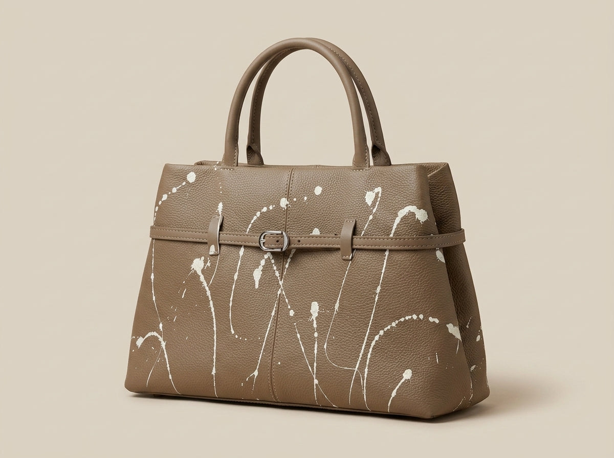 Canvas Studios | Premium Structured Top Handle Bag – Dune